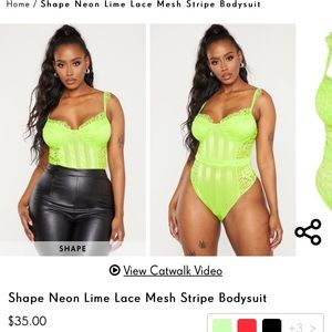 SOLD. Pretty little thing neon green lace